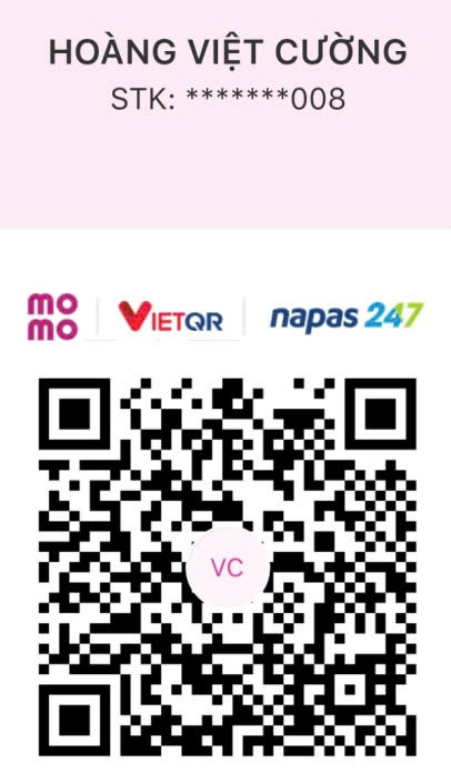 Mã QR ủng hộ dự án — HOÀNG VIỆT CƯỜNG